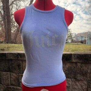 Juicy Couture Vintage Periwinkle Rhinestone Tank Top